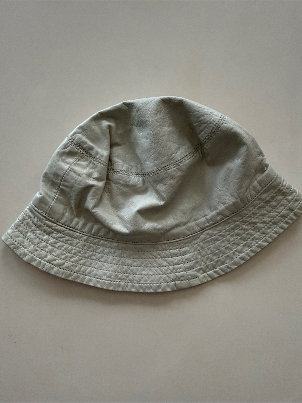 Source Unknown Kids real Leather Bucket Hat - Light Gray
